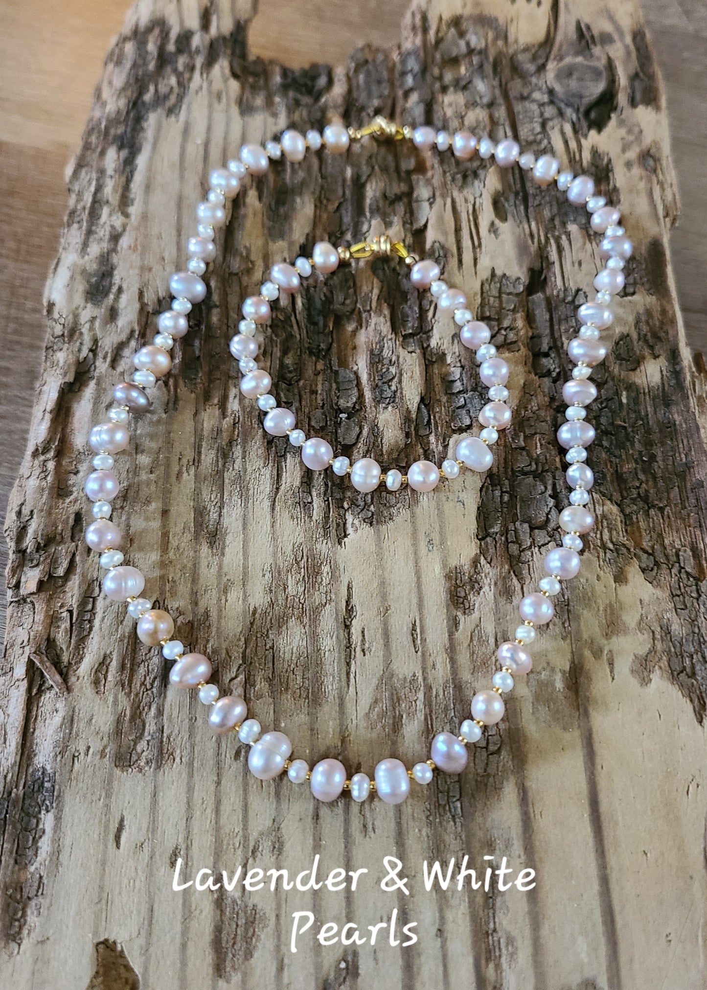 Lavender & White Pearl Set - JSPG101