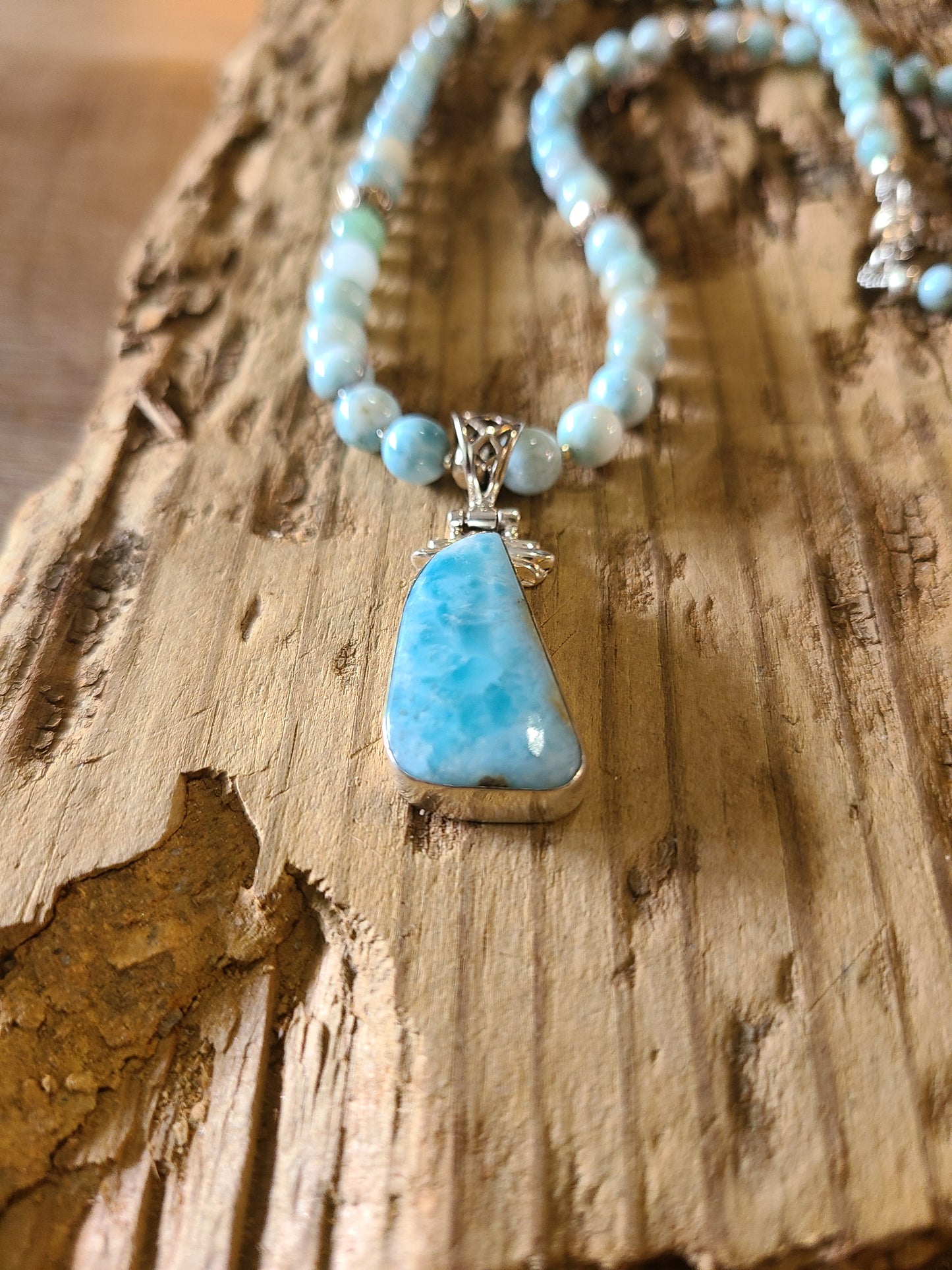 Larimar Necklace & Pendant - JNLS103
