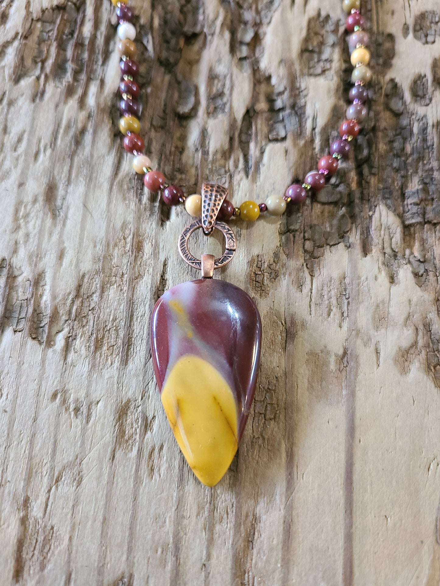 Mookaite & Coppertone Necklace with Pendant - JNMC101