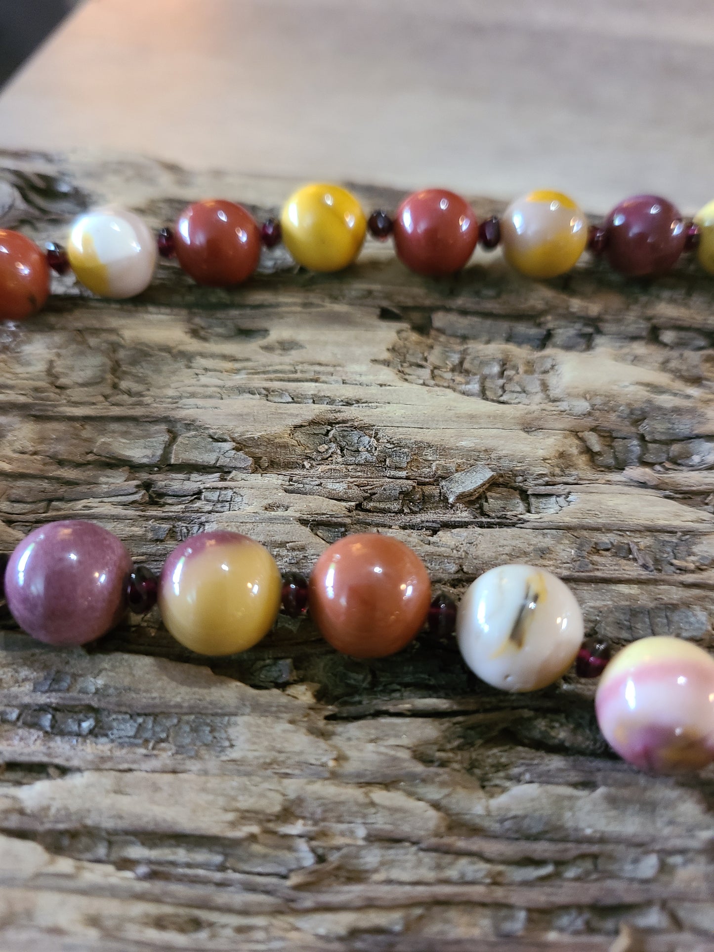 Mookaite, Garnet & Coppertone Necklace - JNMC103