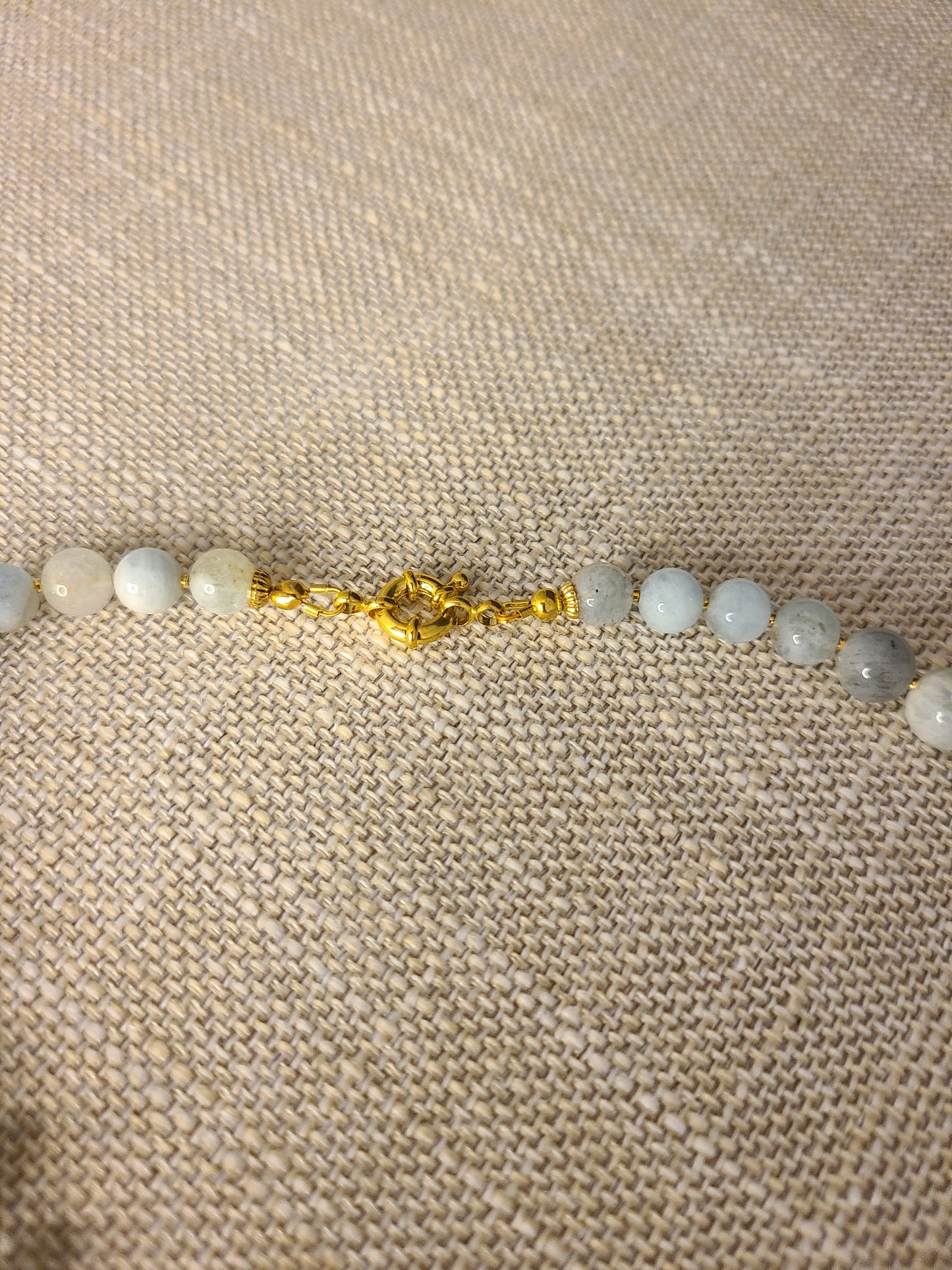 Aquamarine & Gold Necklace - JNAG101