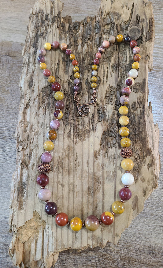 Mookaite & Coppertone Necklace   - JNMC104