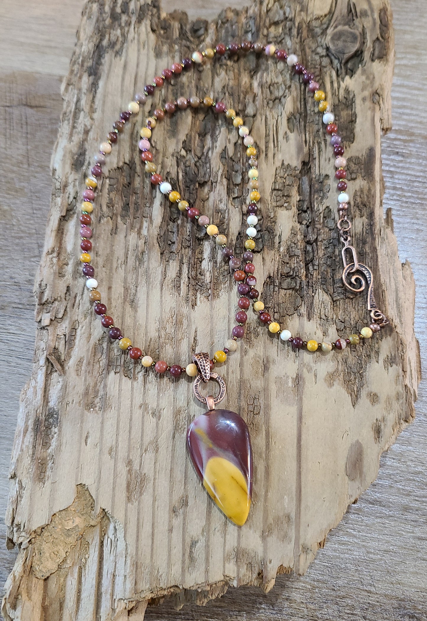 Mookaite & Coppertone Necklace with Pendant  - JNMC101