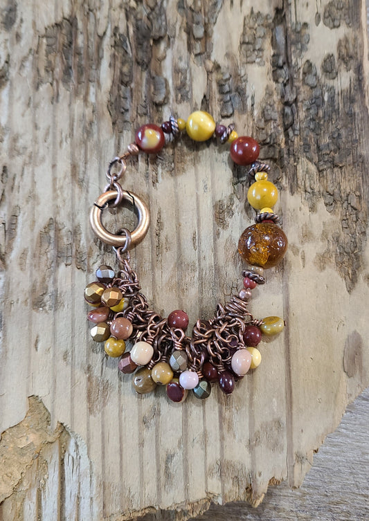 Mookaite & Coppertone Bracelet  - JBMC102