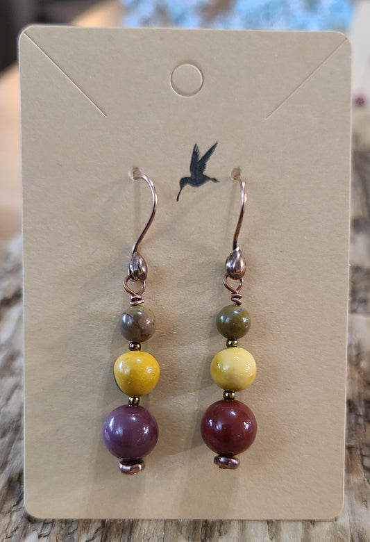 Mookaite & Coppertone Earrings  - JEMC101