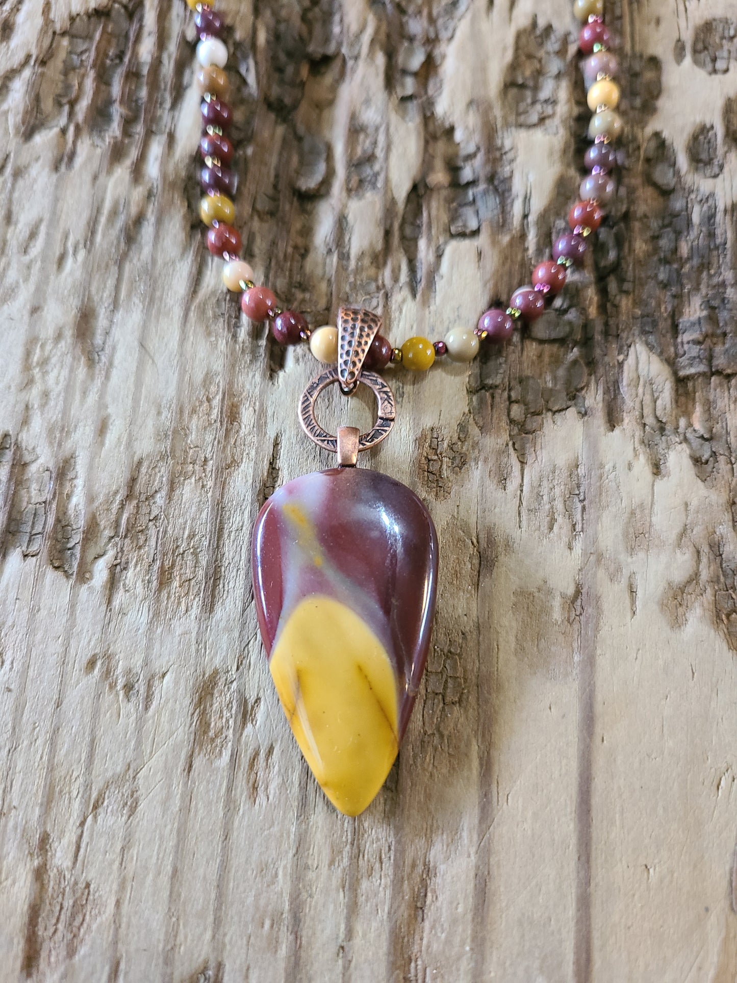 Mookaite & Coppertone Necklace with Pendant  - JNMC101